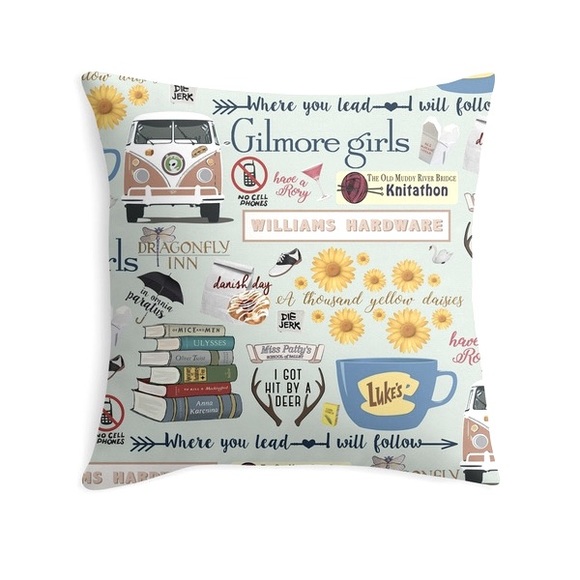 White Gilmore Girls Pillow Case - Picture 1 of 4